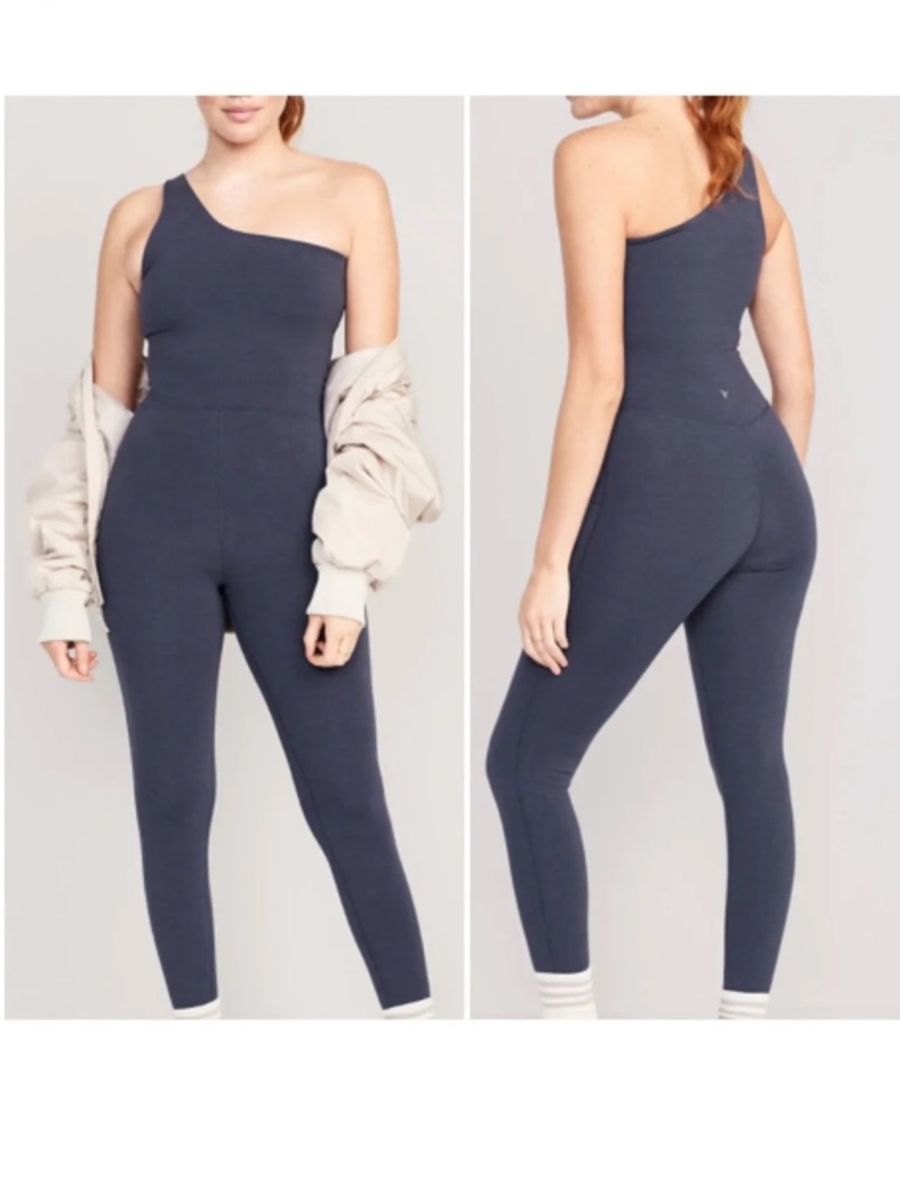 Old Navy Women’s Dark Blue Active Powerchill One Shoulder Jumpsuit